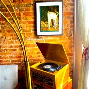 Anthropologie cat Pierre art wall decor hangin giclee animal mcm vintage print